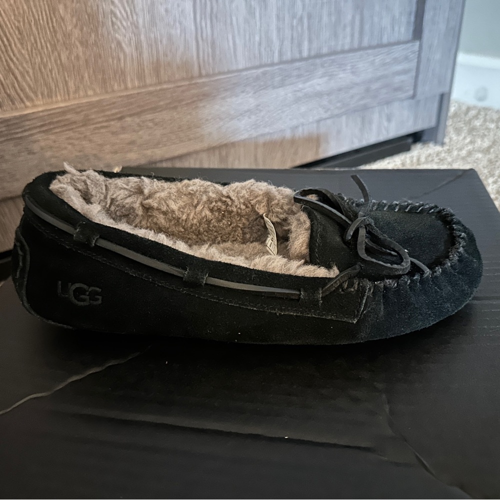 UGG Gray Plush Lined Slippers